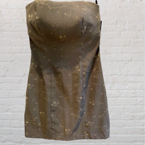 RAMPAGE -- Gray Minidress, Strapless and Embroidered, New/Tags - Picture 5 of 16